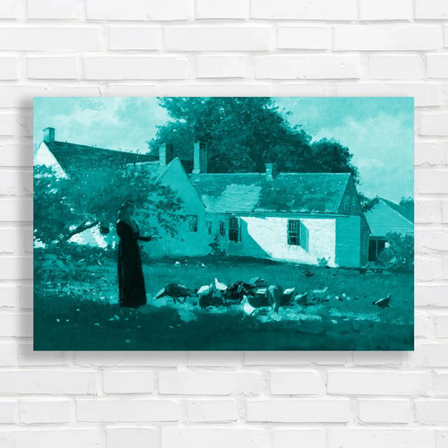 Country farm cottage teal - country,