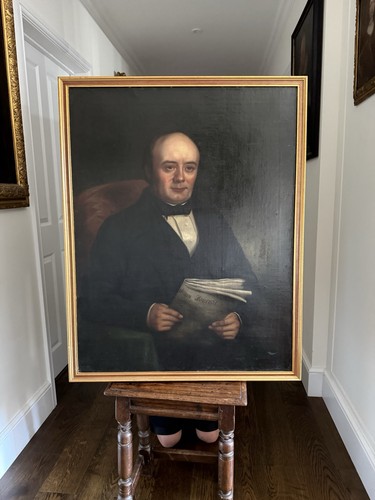 Large antique 19th century - century, oil
