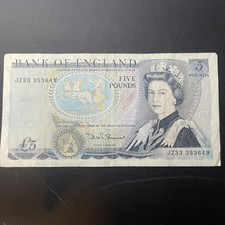 Old £5 NOTE  JZ33 In Good