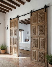 Vintage Floral Carved Wood