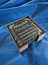 Slate coaster set of 4 (Scottish Slang Words) in a box.