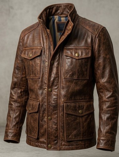 Men brown sheepskin leather - men,