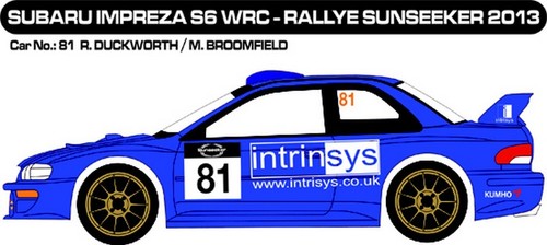 Decals subaru impreza - 1/43,