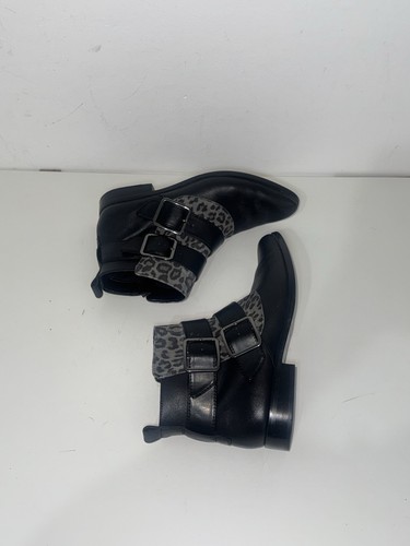 Black leather ankle boots - , with