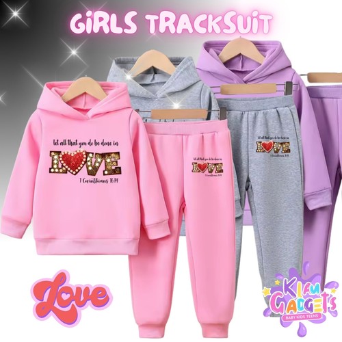 Girls tracksuit set hooded - tracksuit,