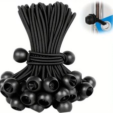 50/10/1pcs 10cm Bungee Ball Black Loop Elastic Cord Shock Tarp Tent Canopy UK