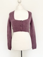 Purple Zara Cropped Cardigan