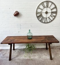 A splendid 19th century, French Elm Pig table of good proportions.