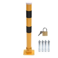 TOPWAY Car Parking Space Lock Bollard Yellow & Black Budget 600mm