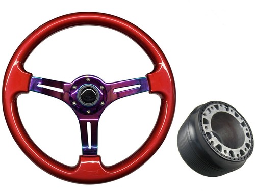 Red neo chrome steering - neo,
