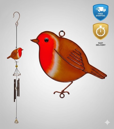 Multicolor robin wind chime - multicolor,
