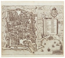 c. 1688 Merian Map of Palermo
