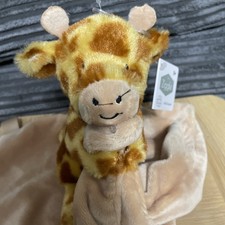 Ziggle Giraffe Velour Plush Comforter Blanket -unused with tags 