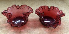 Pair Of Vintage Cranberry