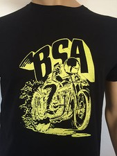 BSA RACER MOTORCYCLE T-SHIRT (NEW 100% COTTON) MOTORBIKE / BIKE/ CAFE RACER