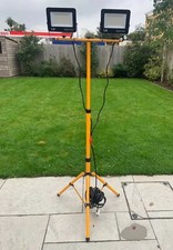 Led Projectors 50W Twin Floodlight Tripod Stand Retractable 