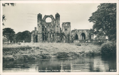 Elgin cathedral from - , river