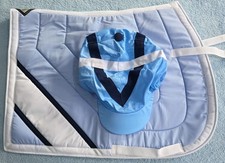 NAG RAGS  Saddle Cloth  Blue White. 