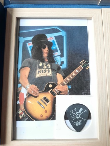 Slash guitar pick framed with - slash,