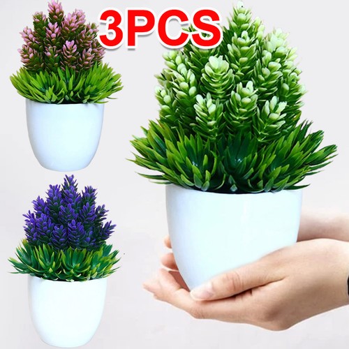 3pcs artificial plants - 3pcs, pots