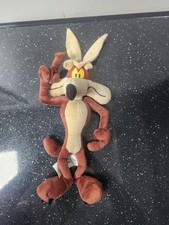 Wile E Coyote Looney Tunes Plush Boots Soft Toy 14" Vintage Teddy Warner Bros (T