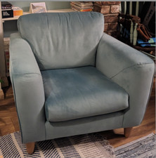 Armchair - Marks & Spencer Connie - Velvet - Duck Egg Blue 