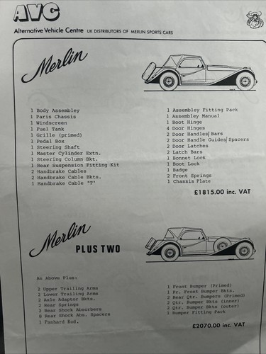 The avc merlin - car, sales