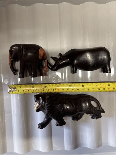 Wooden elephant rhino - wooden,