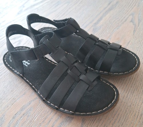 Girls clarks black leather - clarks,
