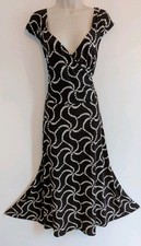 💜 JOANNA HOPE SIZE 24 Beautiful Ladies Brown Patterned Dress Ref 17