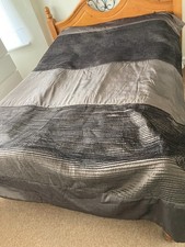 John Lewis Quilted Bedspread Brown Satin Size 250cm  x 200cm