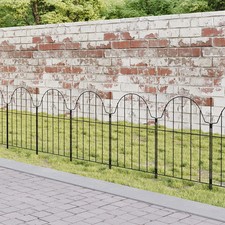 10x Metal Garden Fence Panels