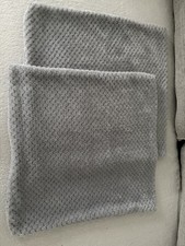 Cushion Covers silver grey  Waffle Fleece x 2  size  45 x45 cm