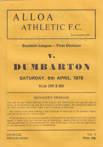 Alloa athletic dumbarton - athletic, v