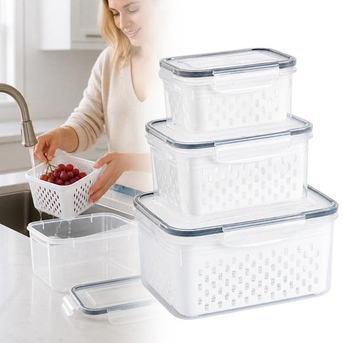 Fruit storage containers - 3x,