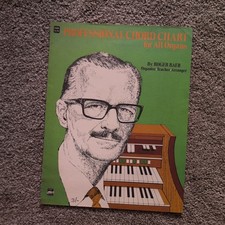 Professional Chord Chart For all Organs Vintage 
