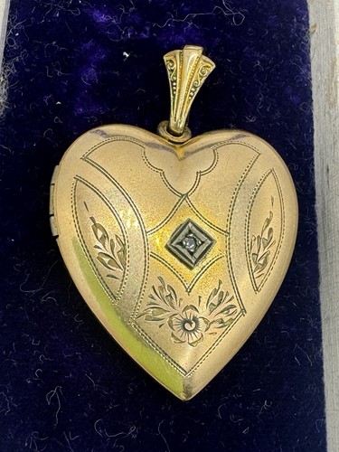 Antiqued vtg 12k gold - vtg,