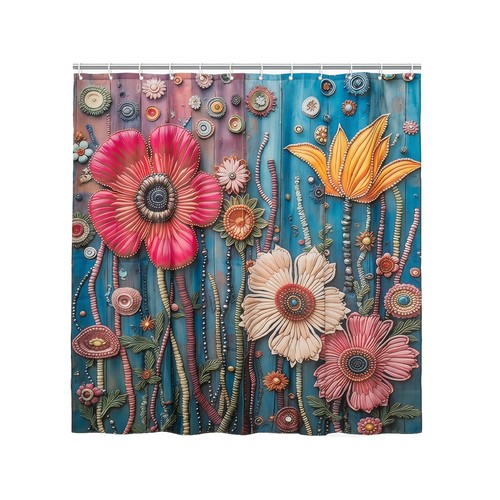 Floral shower curtain - floral,