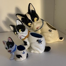 French Bulldog/Boston Terrier Pins Cushions& Vase