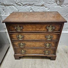 Antique Apprentice Walnut veneer graduated 4 drawer collectors Georgian style