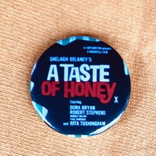 A Taste Of Honey 25mm Pin Badge Shelagh Delaney Rita Tushingham Kitchen Sink