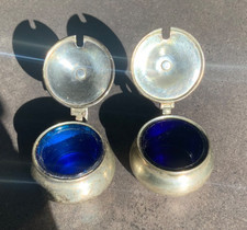 two antique silver-plated
