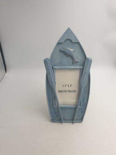Wooden boat shape blue - shape,
