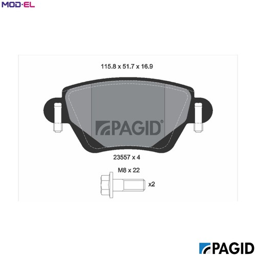 Brake pad set disc - set,
