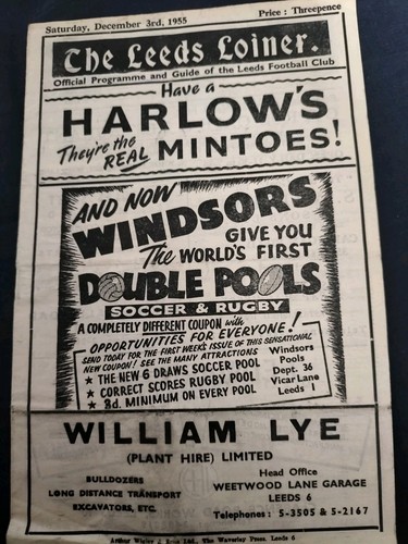Vintage rugby league programme - rugby,