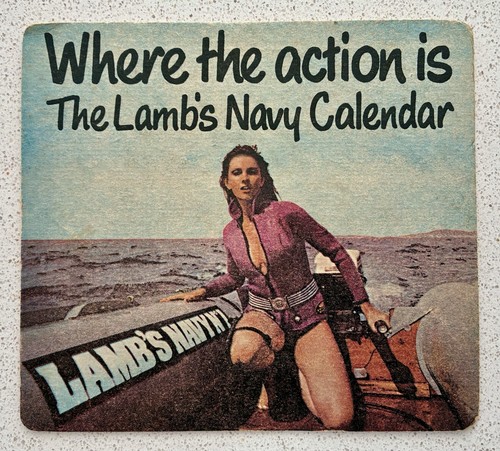 Vintage lambs navy rum coaster - vintage,
