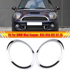 Pair Silver Headlight Cover