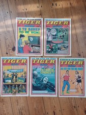 TIGER and Scorcher Vintage UK Comics, 5 Issues 1977 & 1979