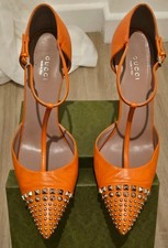 Orange Gucci Pumps Heels Shoes