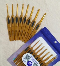 Ergonomic Crochet Hooks/Needles 8pc Set Soft Touch Easy Grip, Inspired by Clover